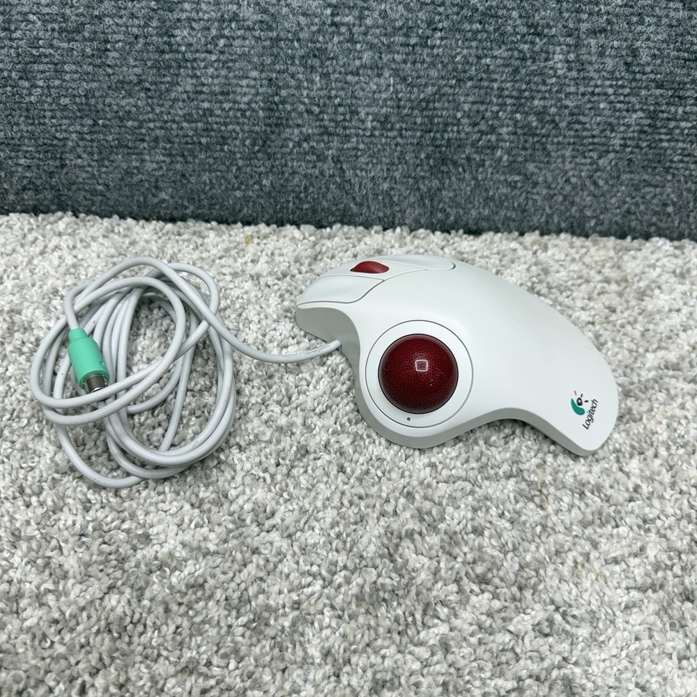 logitech trackman trackball marble t-cl13 mouse (For parts untested)